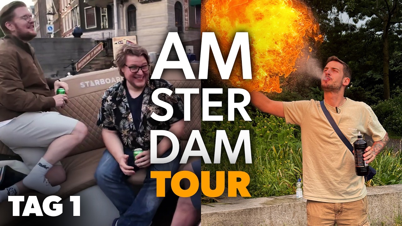 Der Amsterdam Roadtrip startet! - Feuerspucken, Grachtenfahrt & mehr... (Tag 1)